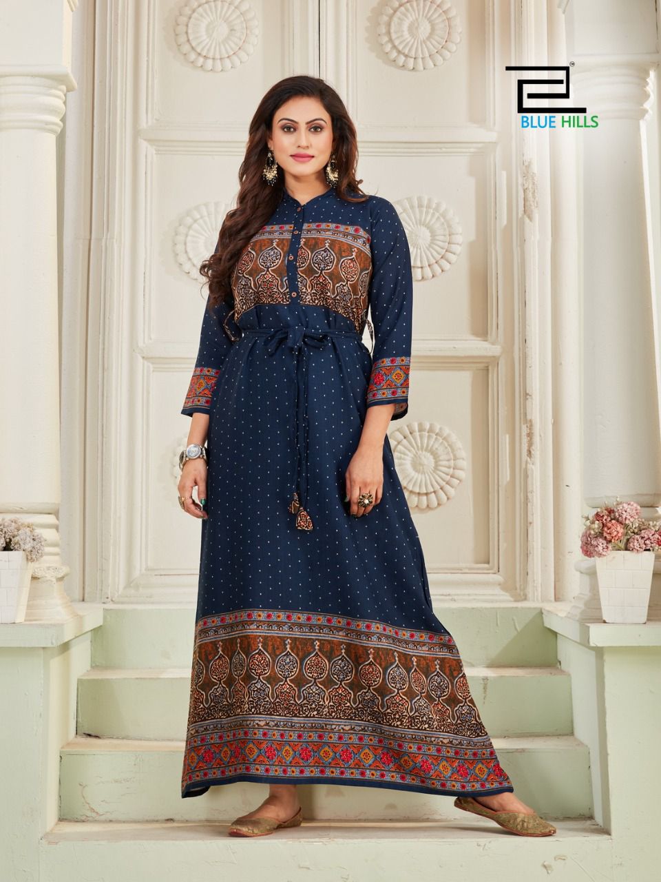 Blue Hills Walkway Touch 1 New Fancy Party Wear Long Anarkali Kurti Latest Collection